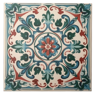 Azulejo De Cerâmica Padrão mediterrânico italiano Vintage