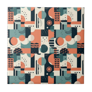 Azulejo De Cerâmica Padrão mínimo de Abstrato sem costura - Geométrico