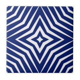Azulejo De Cerâmica Padrão moderno com estrelas branco e azul-marinho 