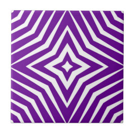 Azulejo De Cerâmica Padrão moderno com estrelas branco e roxo M8