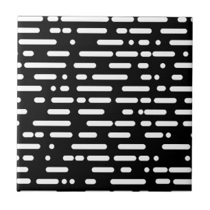 Azulejo De Cerâmica Padrão moderno de abstrato preto e branco l Elegan