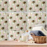 Azulejo De Cerâmica Padrão Moderno De Pastel Rosa E Verde Avocado<br><div class="desc">Padrão Moderno De Pastel Rosa E Verde Avocado</div>