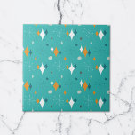 Azulejo De Cerâmica Padrão moderno do Meio século Starburst em Teal<br><div class="desc">Este abstrato retro-design combina a explosão estelar do século médio e formas modernas e reflete as vibrações retrovisuais. Perfeito para pessoas que amam a estética retrô e vintage.</div>