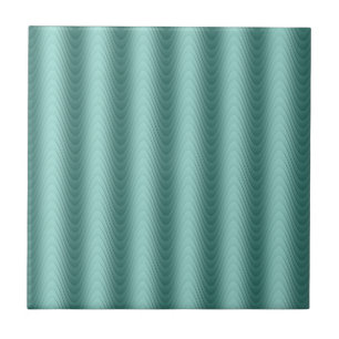 Azulejo De Cerâmica Padrão Moderno Verde Verde Azul Onda Teal