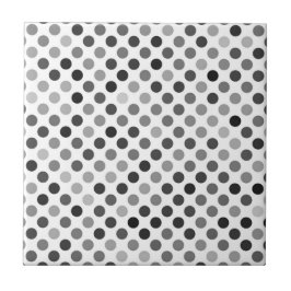 Azulejo De Cerâmica Padrão monocromático de Bolinhas (pontos pretos e 