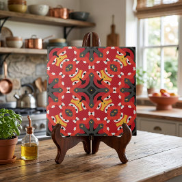 Azulejo De Cerâmica Padrão Mosaico Arabesco Oriental Boho Étnico Verme