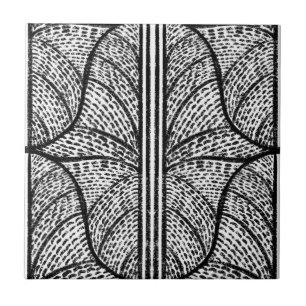 Azulejo De Cerâmica Padrão Mosaico Branco e Preto do Mediterrâneo