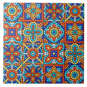 Azulejo De Cerâmica Padrão Mosaico Primitivo Anterior