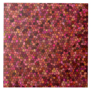Azulejo De Cerâmica Padrão Mosaico Rosa Vermelho