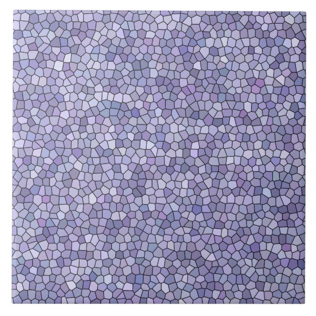 Azulejo De Cerâmica Padrão Mosaico Roxo (Frente)