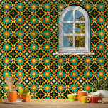 Azulejo De Cerâmica Padrão Mosaico Tropical Sunset Marroquino<br><div class="desc">Um design marroquino com cores tropicais sunset para lembrá-los das vibrações românticas de um pôr do sol.</div>