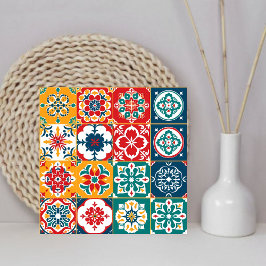 Azulejo De Cerâmica Padrão na moda Colorido Mexicano Papel Picado Home