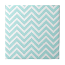 Padrão na moda Teal Blue Chevron