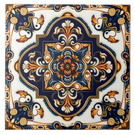 Azulejo De Cerâmica Padrão ornamentado Botânico espanhol mediterrânico