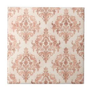Azulejo De Cerâmica Padrão Ornamental de Aquarela de Damasco de Pêsseg