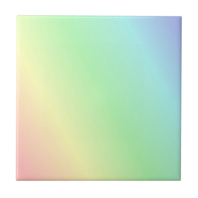 Azulejo De Cerâmica Padrão pastel multicolorido (Frente)
