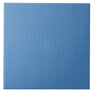 Azulejo De Cerâmica Padrão Preto Azul Hexágono