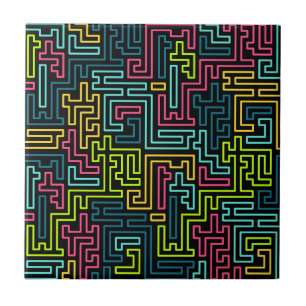 Azulejo De Cerâmica Padrão Preto dos Anos 80 na Moda