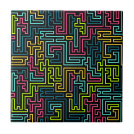 Azulejo De Cerâmica Padrão Preto Trendy 80s