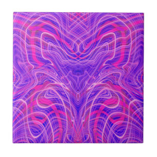 Azulejo De Cerâmica Padrão psíquico roxo