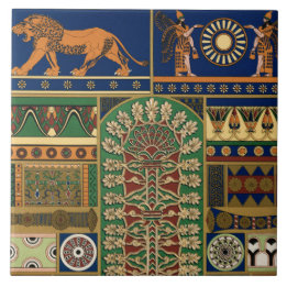 Azulejo De Cerâmica Padrão Retro Assírio
