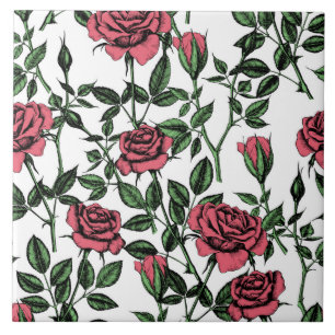 Azulejo De Cerâmica padrão rosa