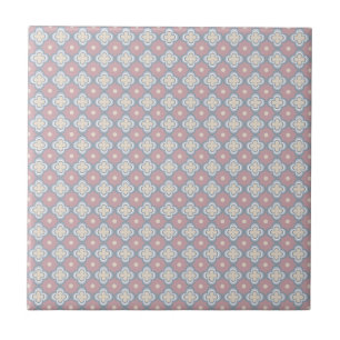 Azulejo De Cerâmica Padrão rosa e azul