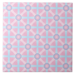 Azulejo De Cerâmica Padrão Rosa Fofo, Roxo e Azul Claro
