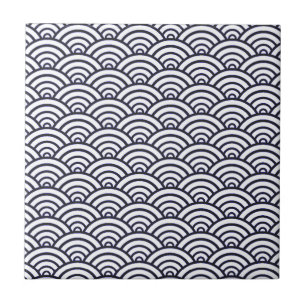 Azulejo De Cerâmica Padrão Seikaiha japonês