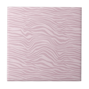 Azulejo De Cerâmica Padrão sem costura de zebra ondulada rosa