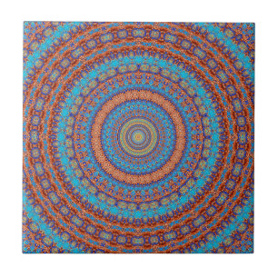Azulejo De Cerâmica Padrão sem descontinuidades em abstrato mandala