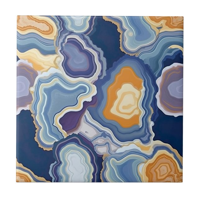 Azulejo De Cerâmica Padrão sem fim de Geode Agate (Frente)
