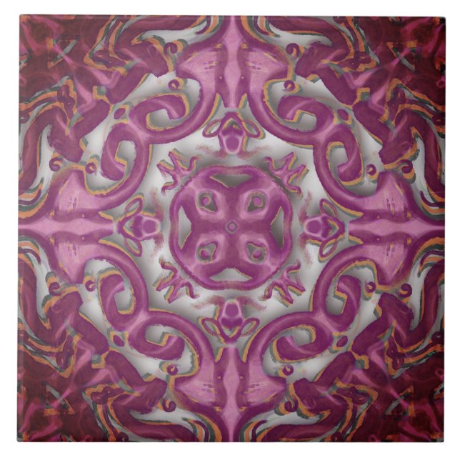 Azulejo De Cerâmica Padrão simétrico (azulejos como) (Frente)