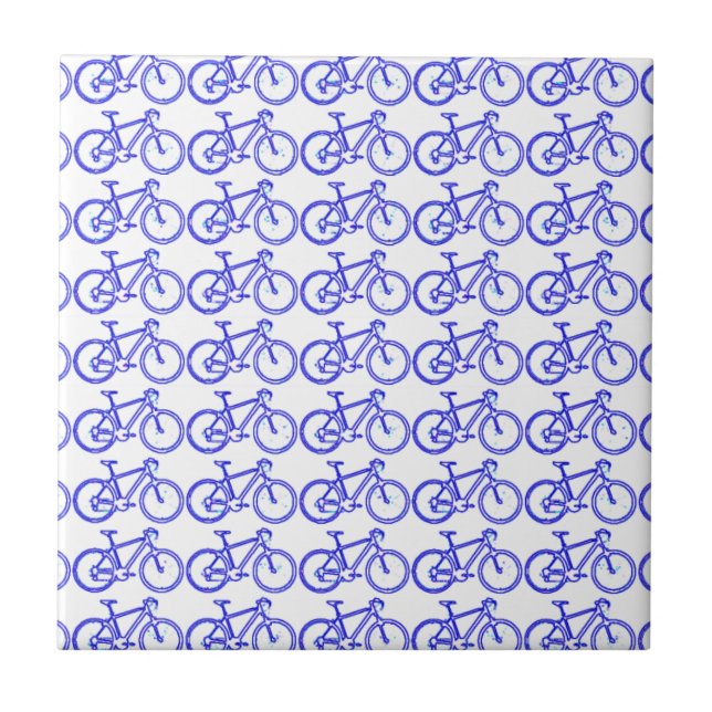 Azulejo De Cerâmica padrão simples de bicicleta (Frente)