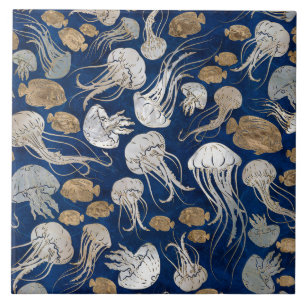 Azulejo De Cerâmica Padrão Submarino da Água da Água