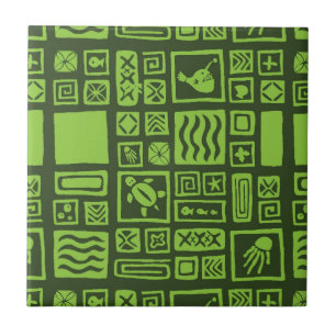 Azulejo De Cerâmica Padrão Tiki