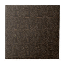 Azulejo De Cerâmica Padrão Tiki Marrom Visual Polinésio Decoração Rúst