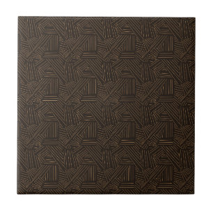 Azulejo De Cerâmica Padrão Tiki Marrom Visual Polinésio Decoração Rúst
