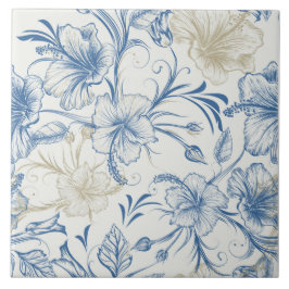 Azulejo De Cerâmica Padrão Toile-De-Jouy