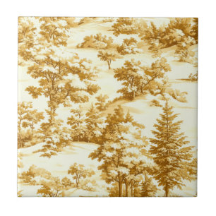 Azulejo De Cerâmica Padrão Toile de Jouy Floresta de Inverno (5)