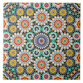 Azulejo De Cerâmica Padrão Tradicional Boho de Mosaico Marroquino