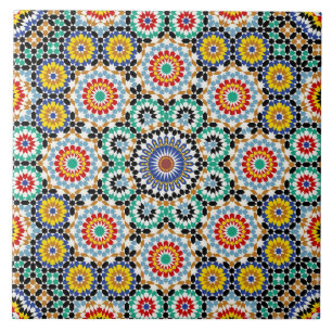 Azulejo De Cerâmica Padrão Tradicional Boho de Mosaico Marroquino