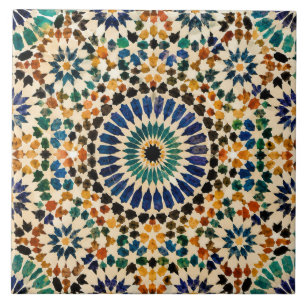 Azulejo De Cerâmica Padrão Tradicional de Mosaico Marroquino