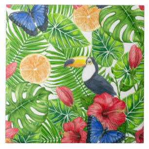 Azulejo De Cerâmica Padrão tropical