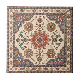 Azulejo De Cerâmica Padrão Turco Oriental Persa Antigo Vintage