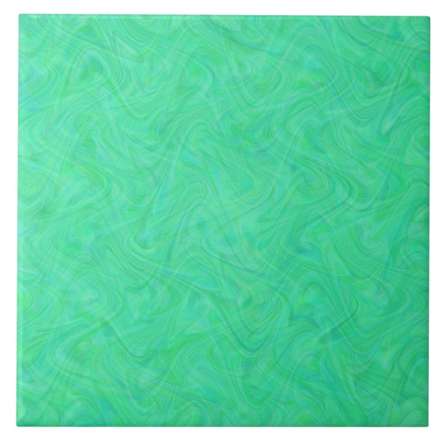 Azulejo De Cerâmica Padrão Verde Azul Mármore (Frente)