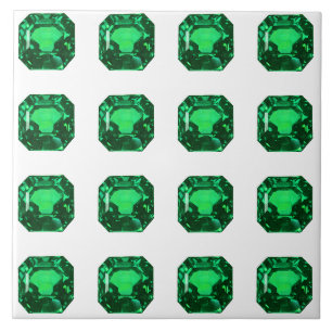 Azulejo De Cerâmica Padrão Verde Emerald