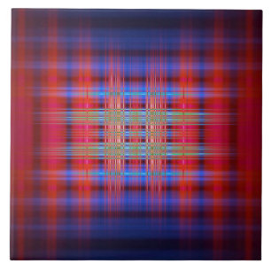 Azulejo De Cerâmica Padrão vermelho e azul