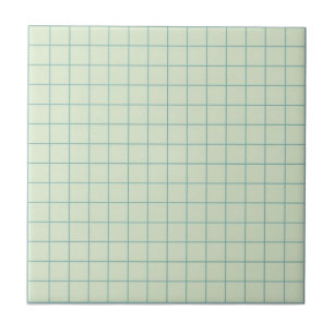 Azulejo De Cerâmica Padrão Vertical de Sage Suave Verificado Retromini