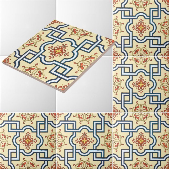 Azulejo De Cerâmica Padrão Vintage Victorian Era (Criador carregado)